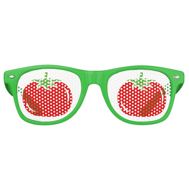 Fantaisie verte et rouge tomate teintes lunettes d (Devant)
