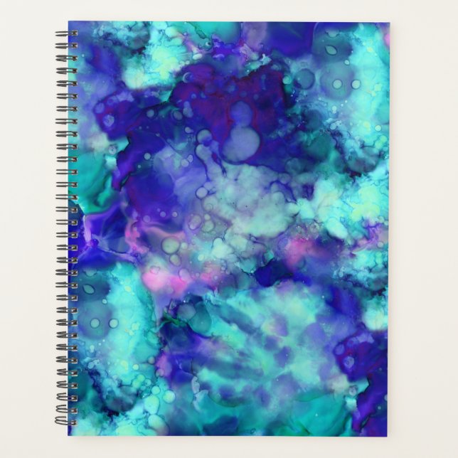fantaisies bleues à l'aquarelle : (Devant)