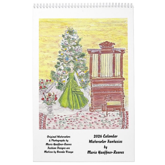 Fantasmes à l'aquarelle par MHHR Calendrier 2026 (Protection)