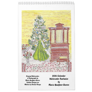 Fantasmes à l'aquarelle par MHHR Calendrier 2026