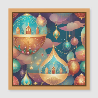 Fantastique Balles de Noël Design Carte magnétique