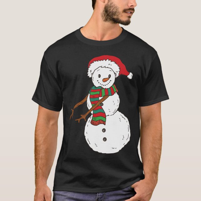Fantastique bonhomme de neige de Noël T-Shirt (Devant)