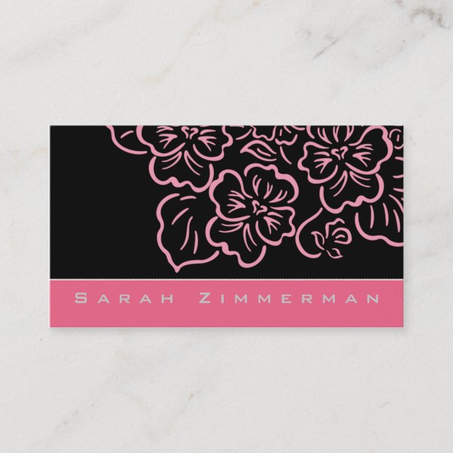 Fantastique Carte de visite rose Rose (Devant)