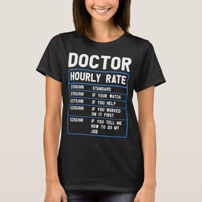 Fantastique Docteur Taux horaire T-shirt (Devant)