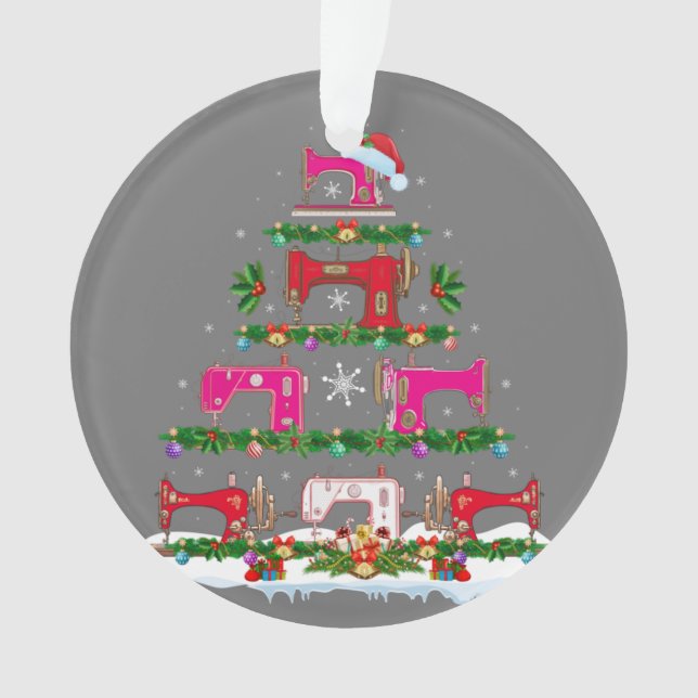 Fantastique éclairage de Noël Machine à coudre Arb (devant)