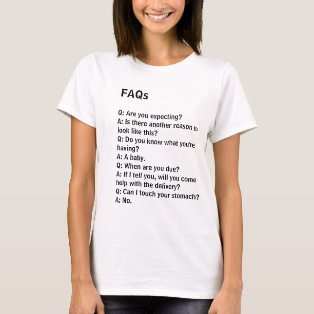 Fantastique Grossesse FAQs T-shirt Maternité (Devant)