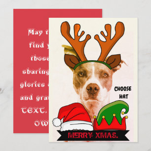 Fantastique Noël personnalisé. Invitation casquett