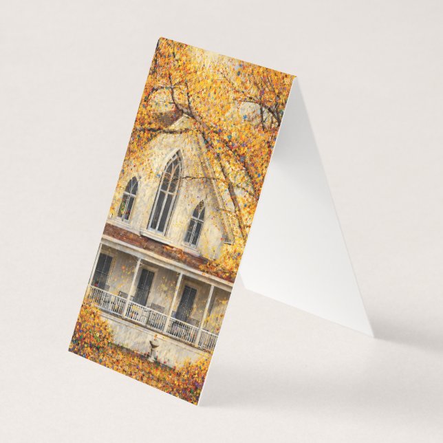 Fantasy Gothic-Revival Carpenter House Folded Card (Front)