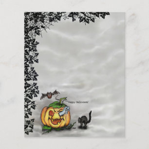 Fantôme, Chat, Chat et Citrouille, Bonne Halloween