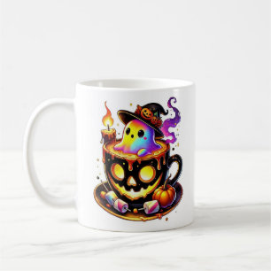 Fantôme dans une tasse à café