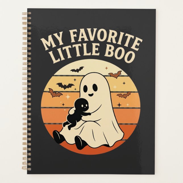 Fantôme de bébé Halloween Little Boo préféré Rétro (Devant)