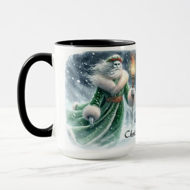 Fantôme De Noël Présente Café Mug (Gauche)