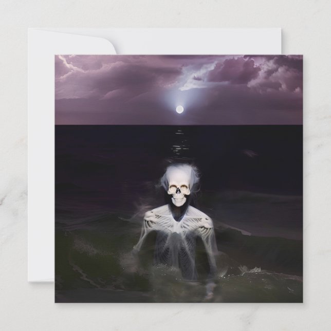 Fantôme en mer - Peinture à l'huile (Devant)