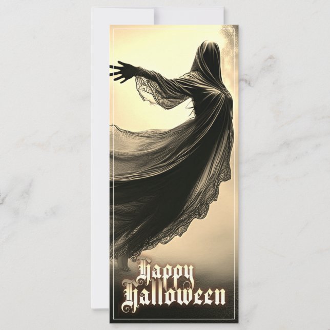 Fantôme Féminin Noir dans l'Enfer - Halloween (Devant)