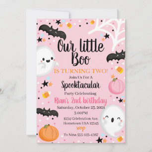 Fantôme Halloween Anniversaire Invitation Spooktac