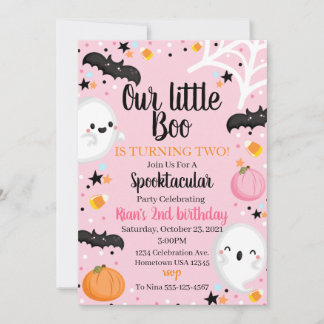 Fantôme Halloween Anniversaire Invitation Spooktac
