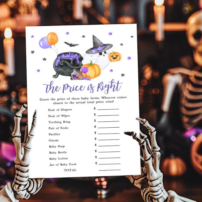 Fantôme Little Boo Le Prix est juste Jeu (Ghost Halloween Baby Shower The Price is Right Game )