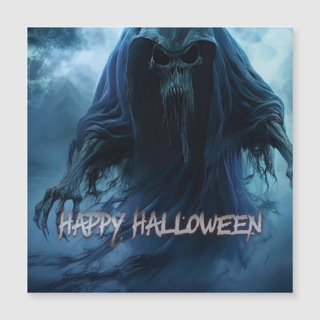 Fantôme noir dans un paysage infernal - Halloween (Devant)