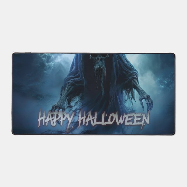 Fantôme noir dans un paysage infernal - Halloween (Recto)