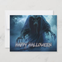 Fantôme noir dans un paysage infernal - Halloween