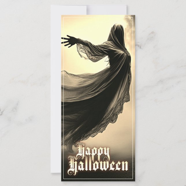 Fantôme noir féminin dans Hellscape - Halloween (Devant)