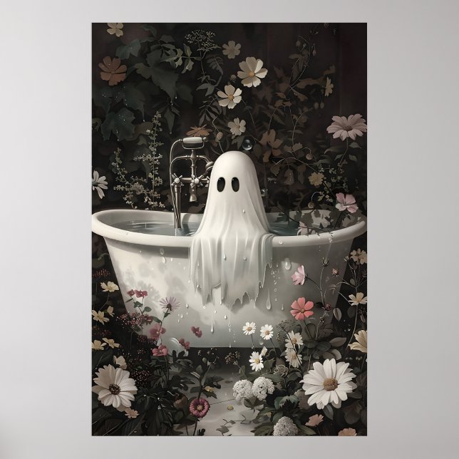 Fantôme prend un bain dans une impression de forêt (Devant)