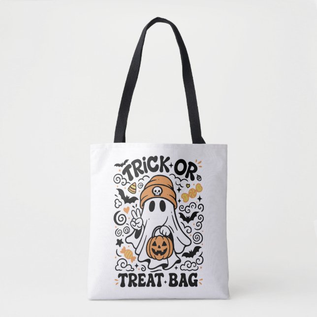 Fantôme Trick or Treat avec Sac (Devant)
