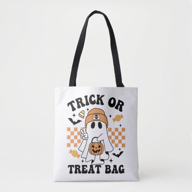 Fantôme 'Trick or Treat' avec sac (Devant)