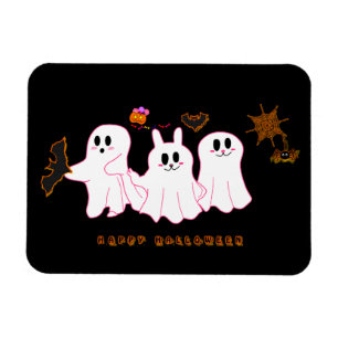 Fantômes Drôle Posant Pour Une Photo   Magnet phot