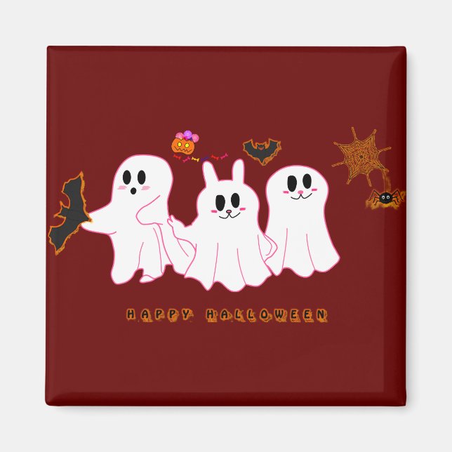 Fantômes drôles posant pour une photo | Magnet (Devant)
