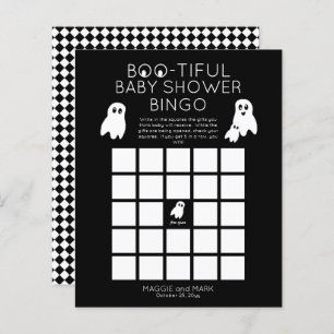 Fantômes Halloween Boo-tiful Baby shower Bingo Inv