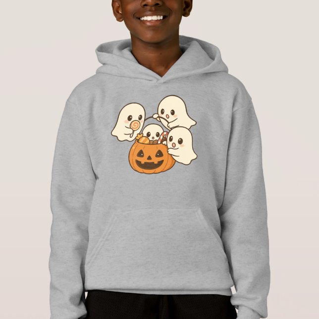 Fantômes mignons en Sweat - shirt à capuche Citrou (Devant)