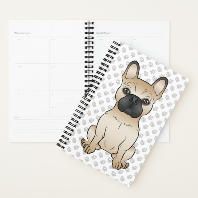 Faon Bouledogue Français / Chien de Dessin Animé F (Devant avec enveloppe)