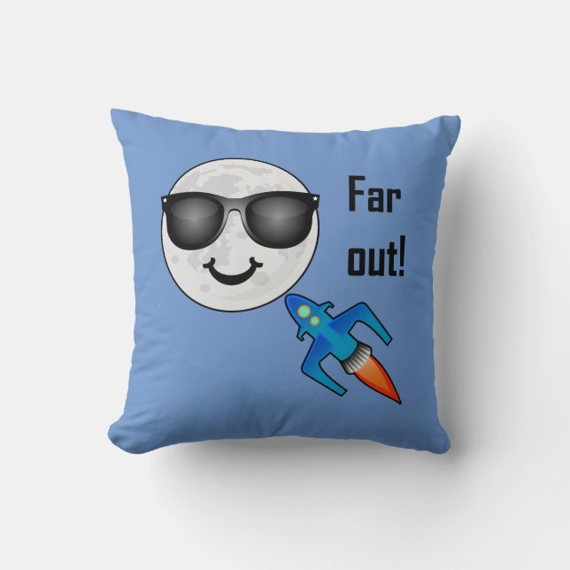 Far Out Design - Coussin 16" x 16" (Recto)