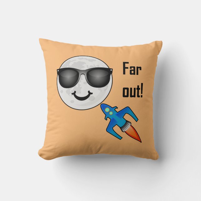 Far Out Design - Coussin 16" x 16" (Recto)