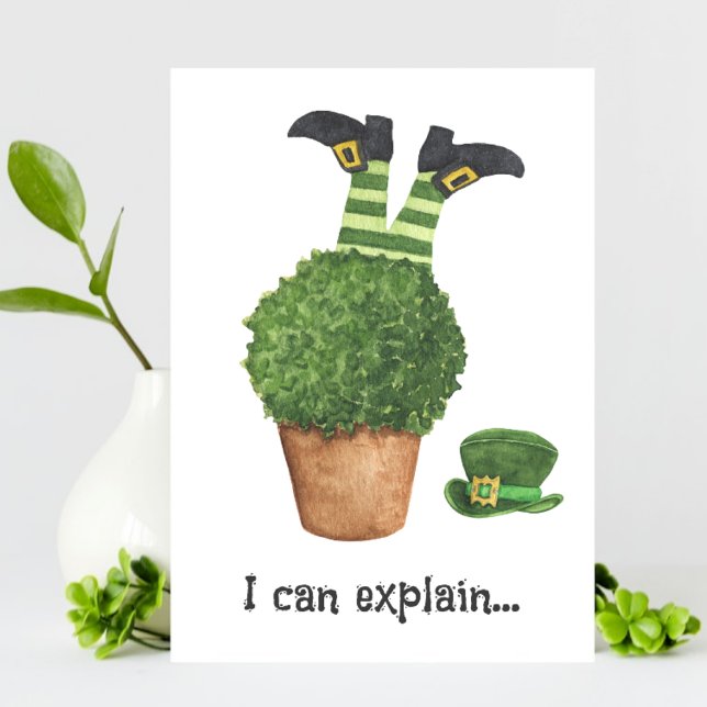 Farces drôles de Leprechaun Carte de la Saint-Patr (Créateur téléchargé)