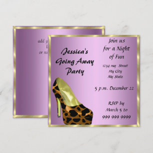 Farewell Party Invitation Card au revoir