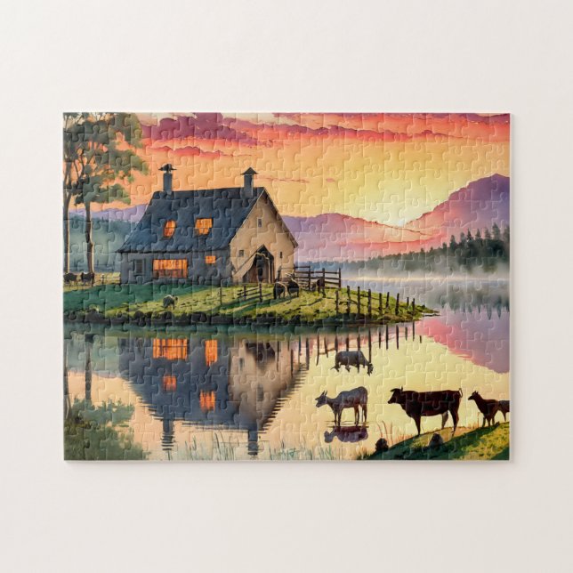 Farm Pond Photo Puzzles Internet Jigsaw Puzzles Re (Horizontal)