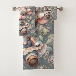 Farmcore Kawaii Calf en Vintage robe florale
