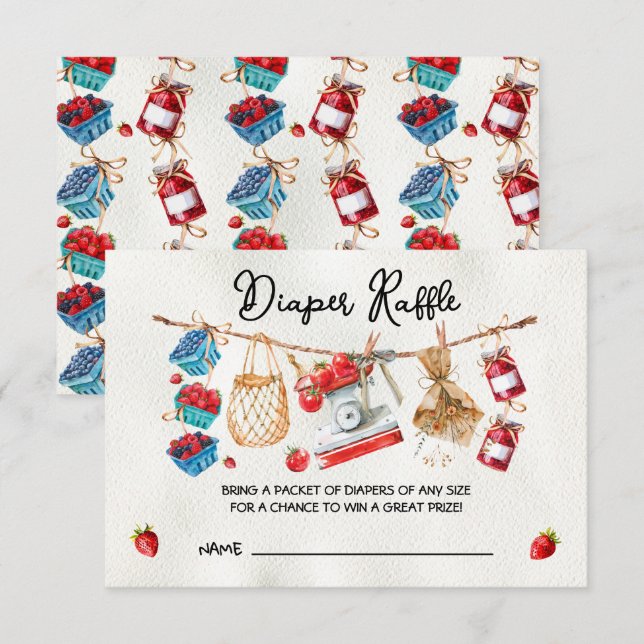 Farmers Market Baby shower Carte de rabat (Devant / Derrière)