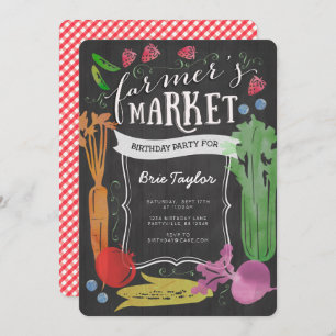 Farmers Market Invitation de fête d'anniversaire