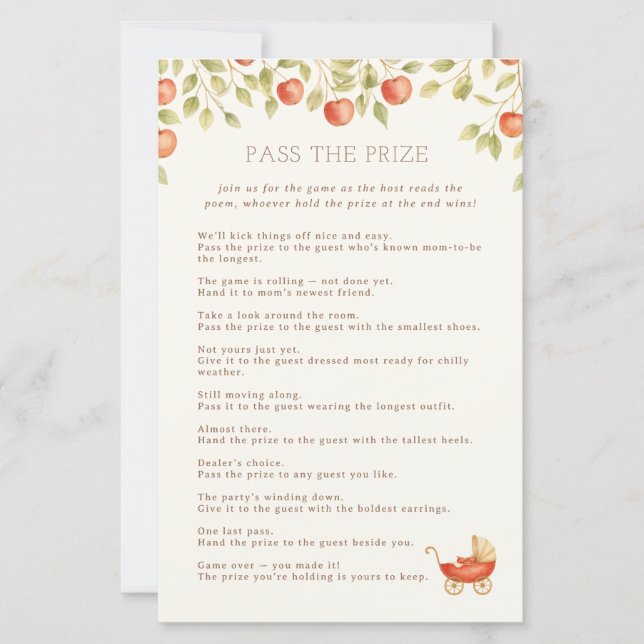 Farmhouse Baby Clothesline Pass The Prize Game (Devant)