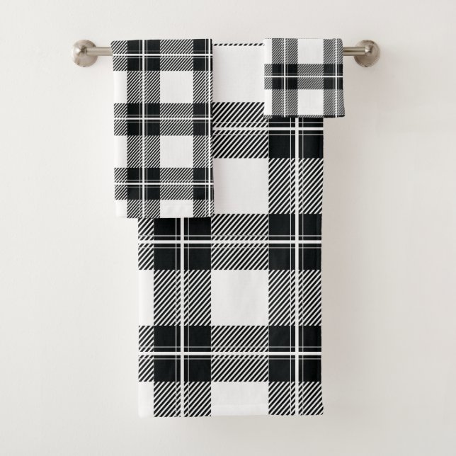 Farmhouse Flannel moderne noir et blanc (En situation)