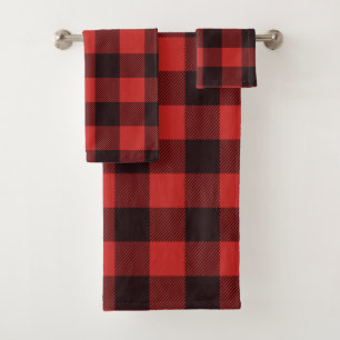 Farmhouse Flannel moderne noire et rouge