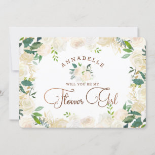 Farmhouse Flower Rustic Flower Proposition Card