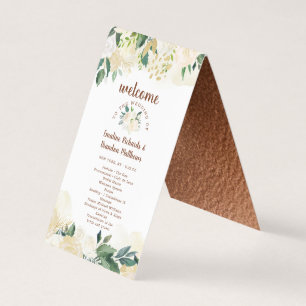 Farmhouse Frestic Rustic Country Ceremony Programm