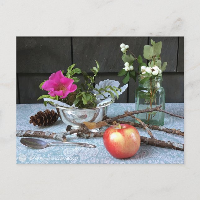 FARMphemera.com Carte postale "Antiquités & Rose s (Devant)