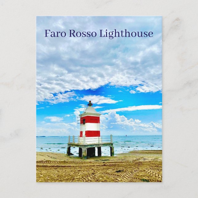 Faro Rosso Lighthouse Rouge Italie Carte postale (Devant)