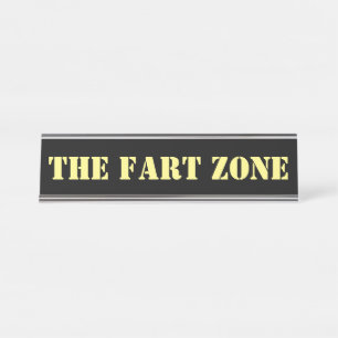 Fart Zone Gag Desk Nom Plaque