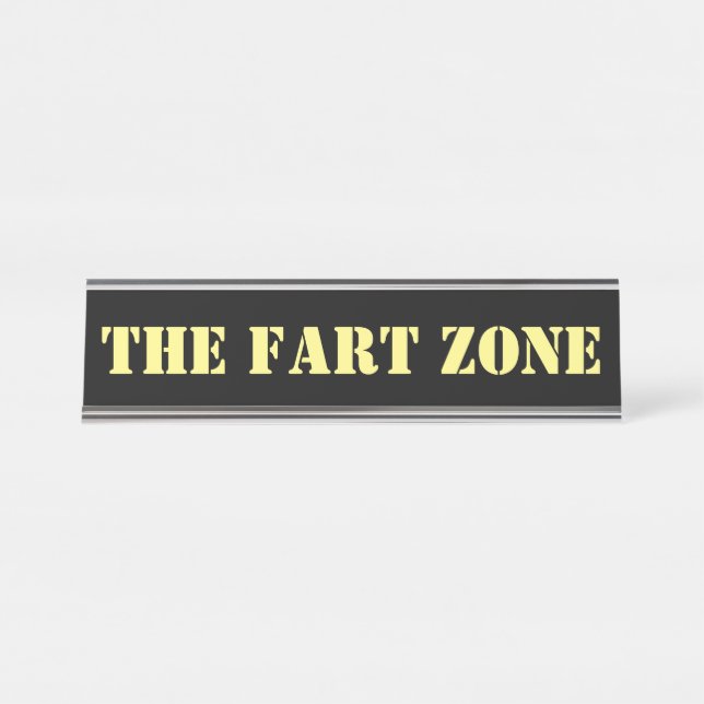 Fart Zone Gag Desk Nom Plaque (Devant)